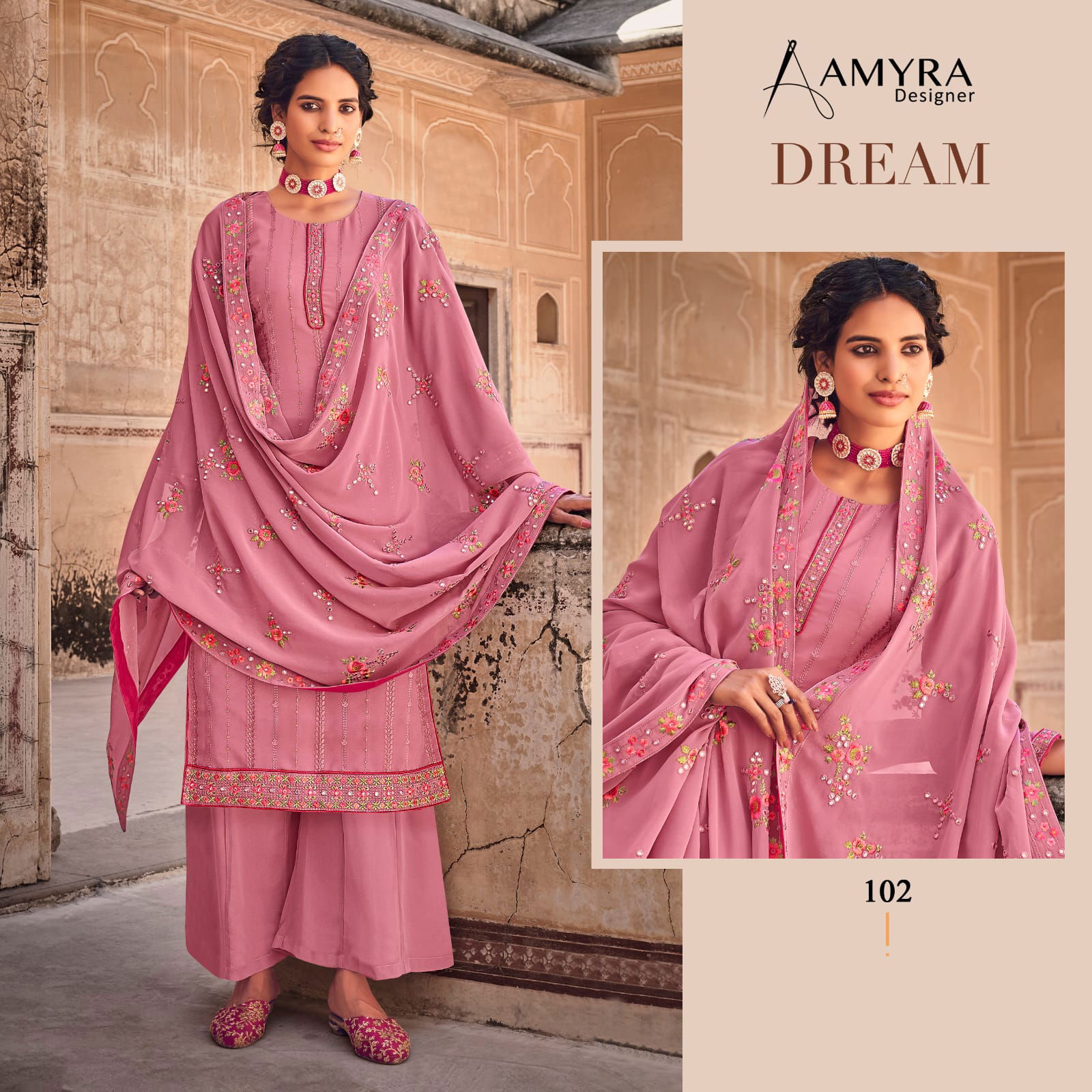 Amyra Dream Fancy Embroidered Wholesale Designer Salwar Suits